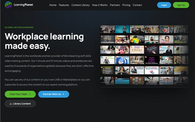 Screenshot of LearningPlanet