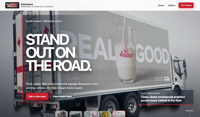 Screenshot of TCC Solutions